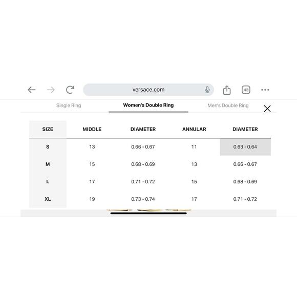 NIB Versace Double Ring Size XL Medusa Greca Engraved Gold Tone $450 - Picture 11 of 11